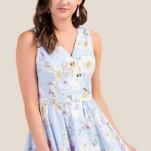 Blue floral dress